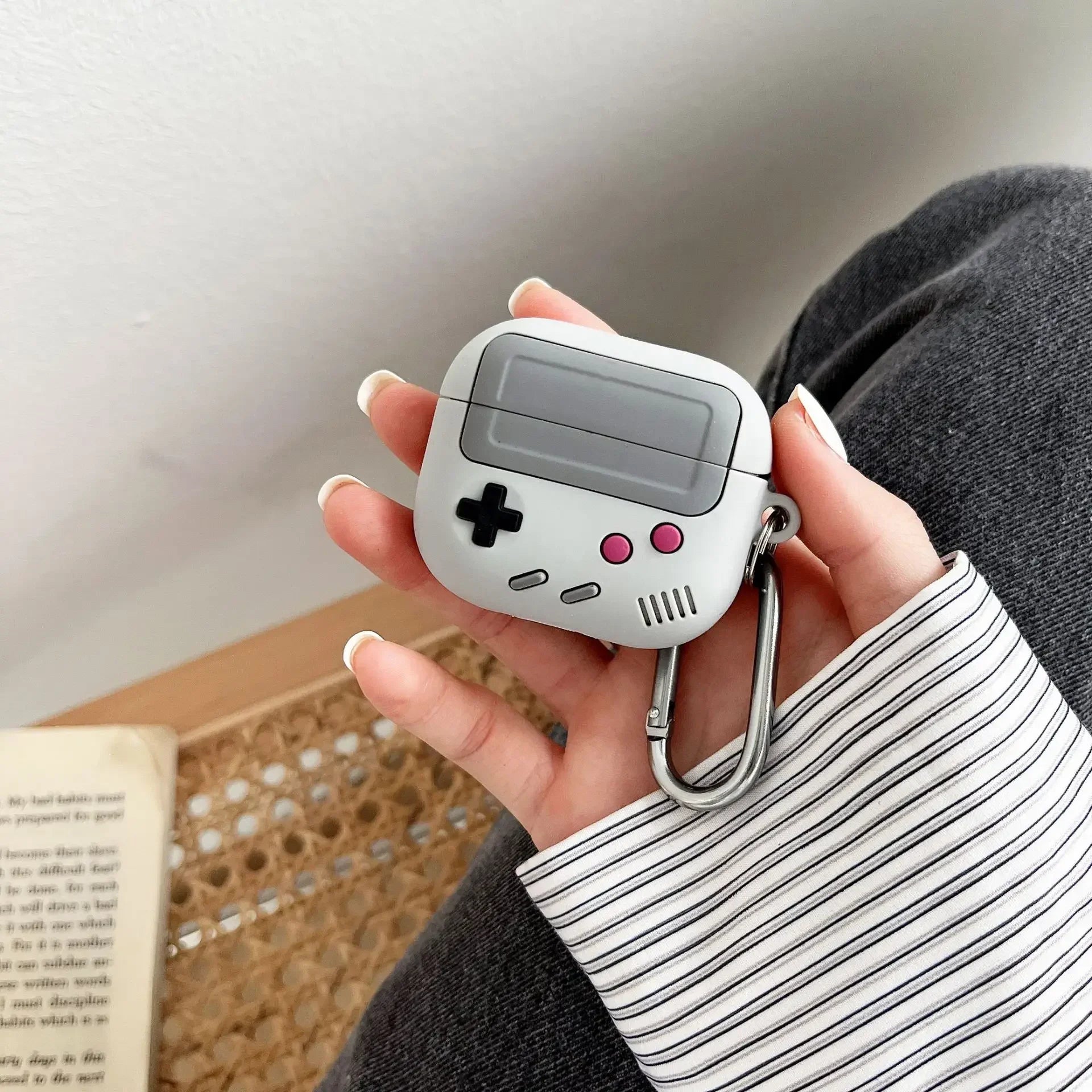 Retro Gameboy AirPods Case with Hook