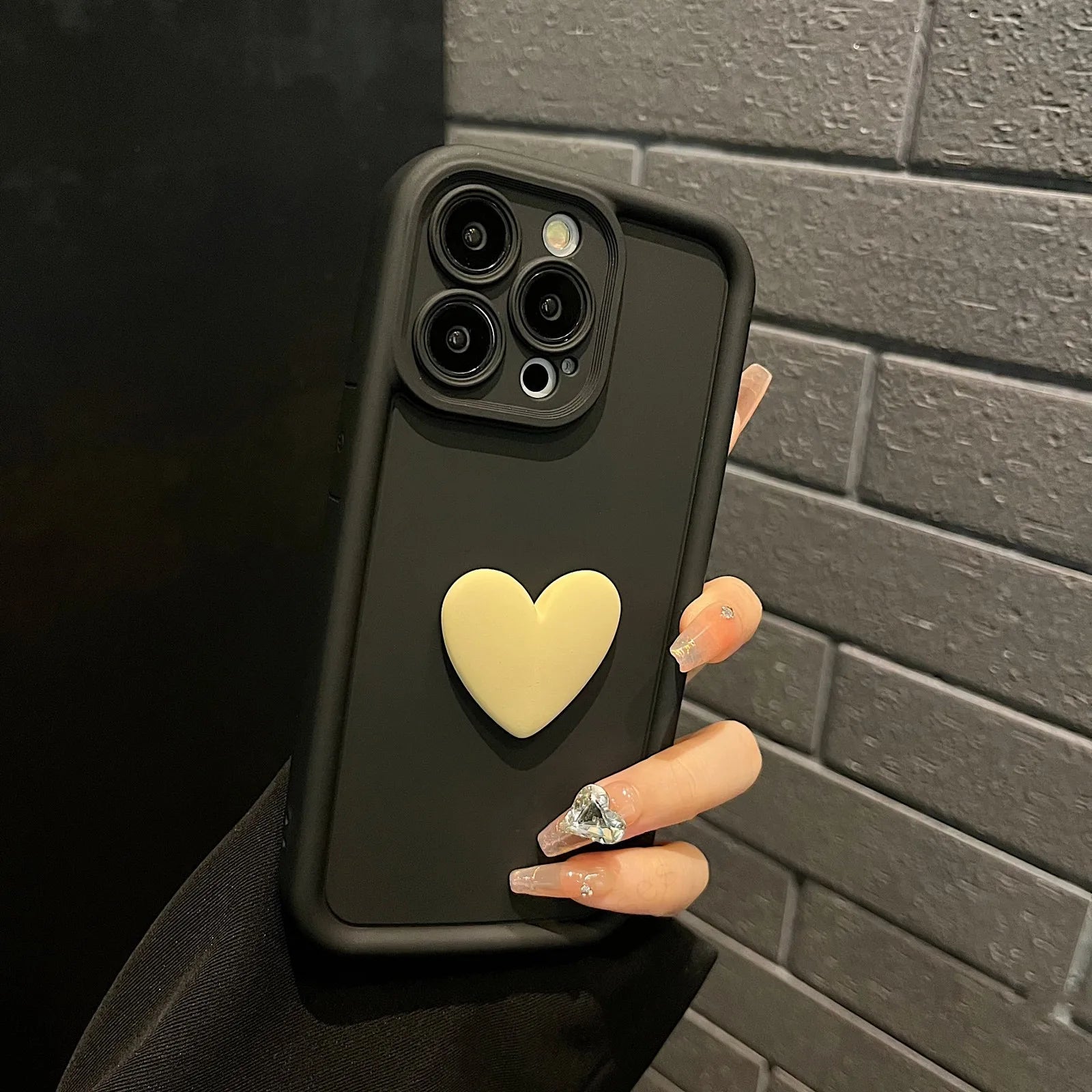 Cute 3D Love Heart Silicone iPhone Case