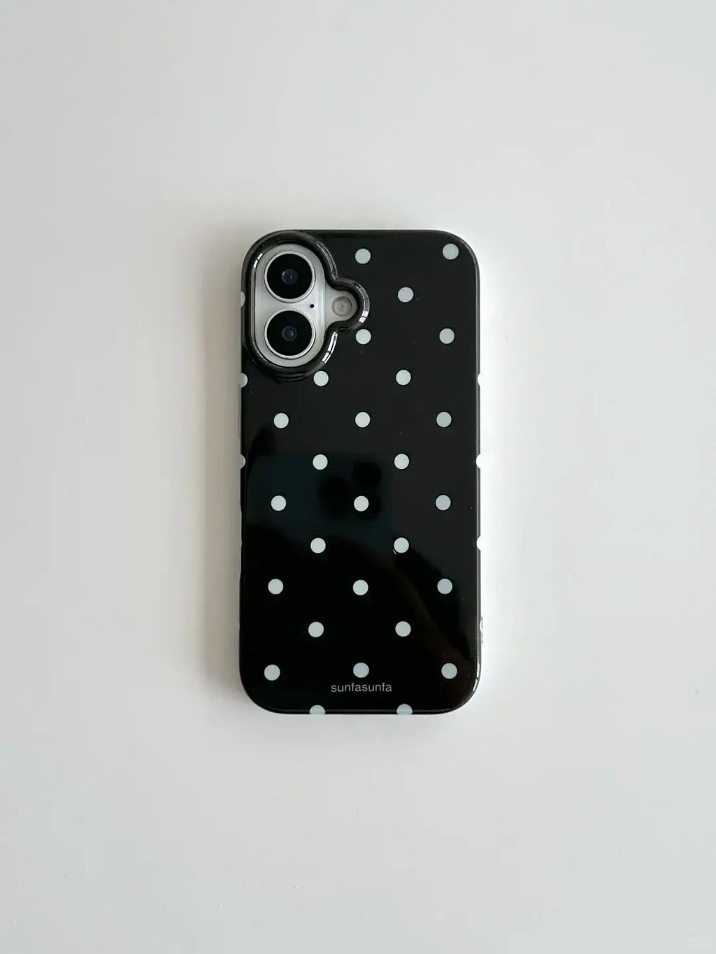Fashion Black White Polka Dot Pattern iPhone Case
