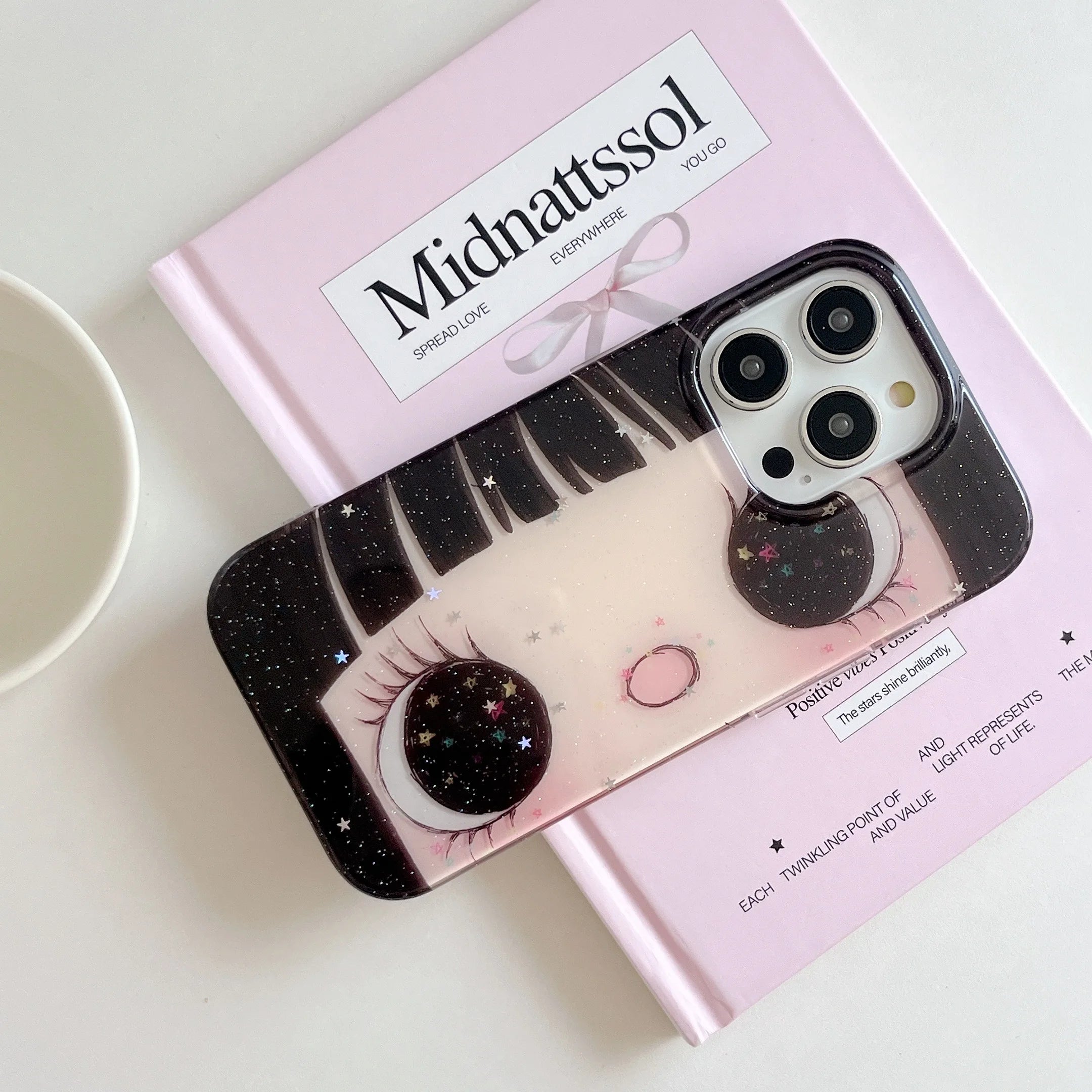 Glittering Big Eyes Comic Girl Lovely iPhone Case
