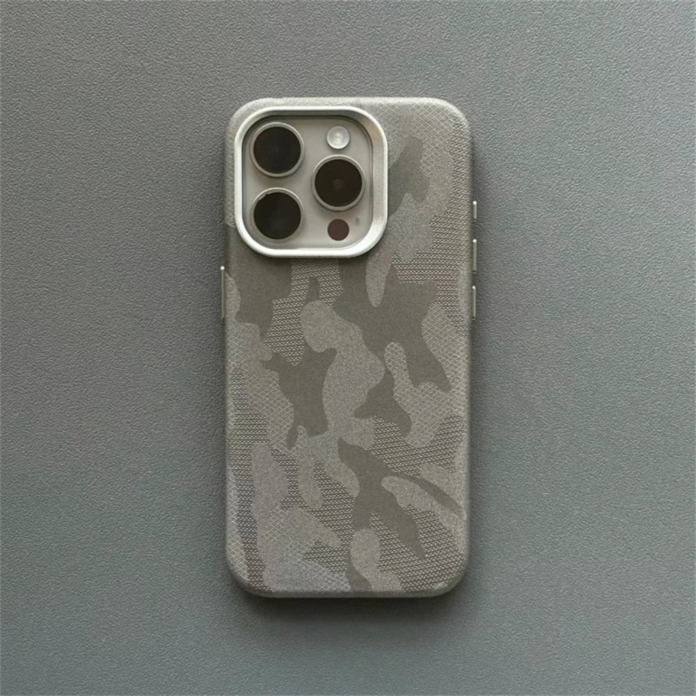Leather Shockproof Armor Magnetic iPhone Case