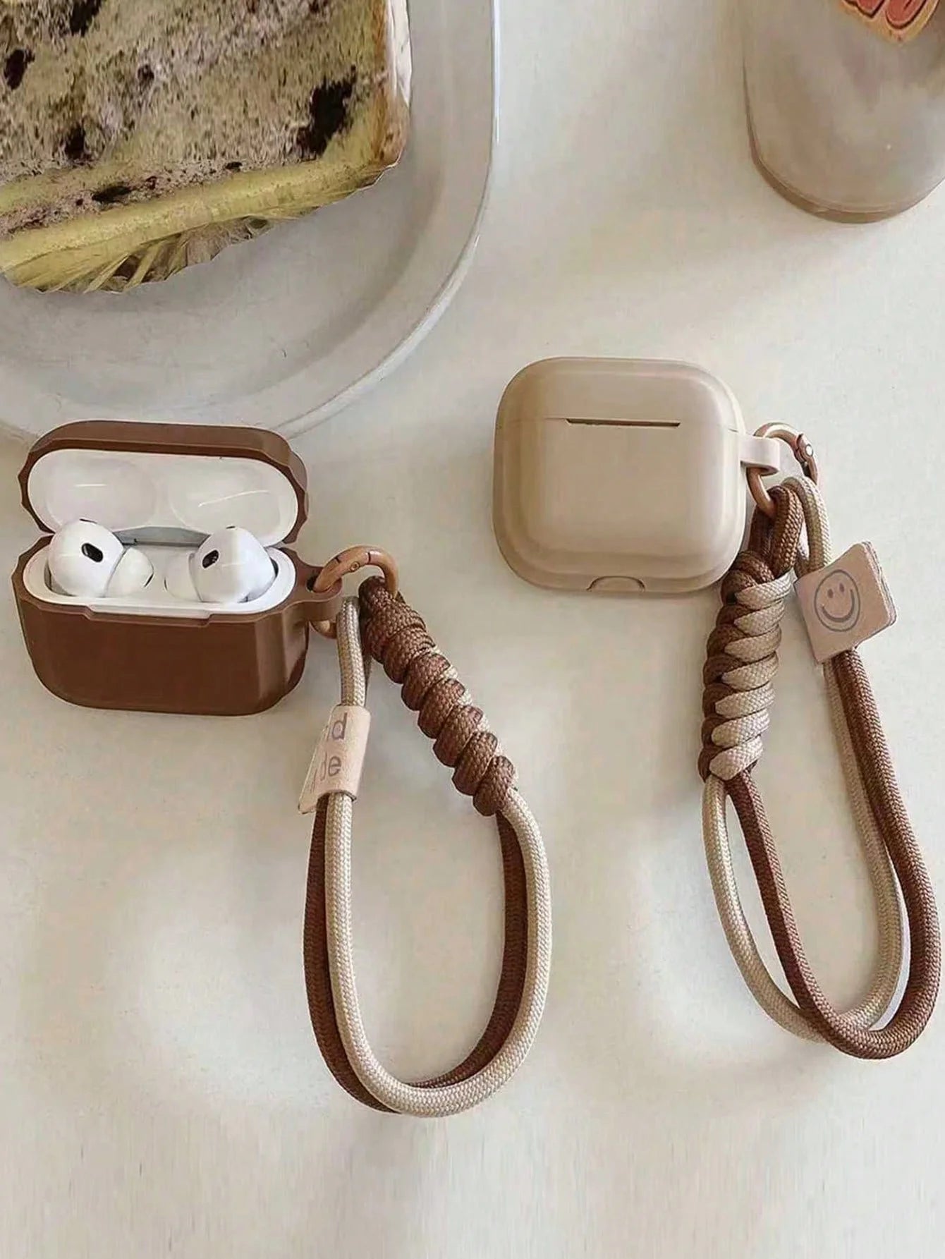 Smile Silicone AirPods Case with Hand Strap