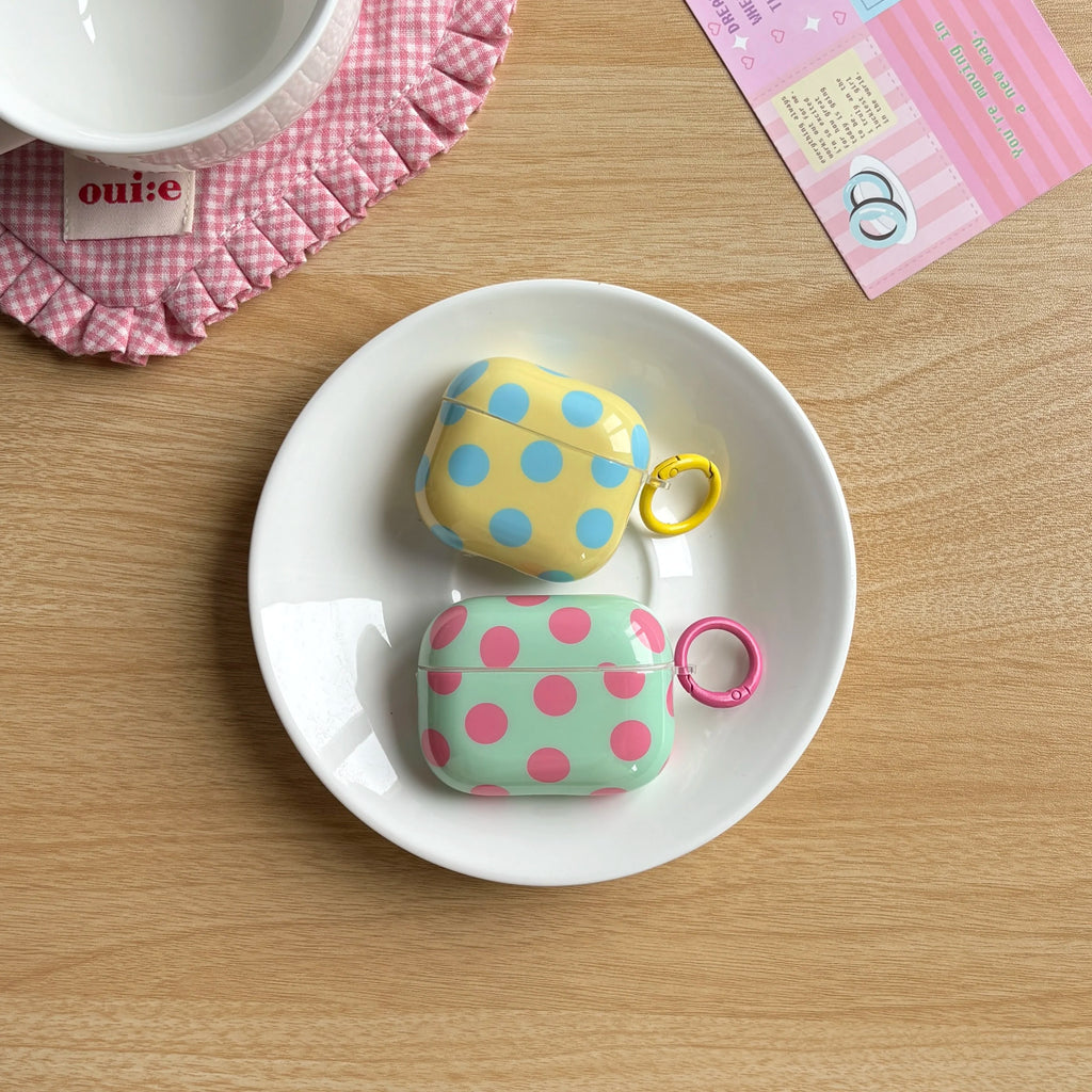 Polka Dot AirPods Case with Ring