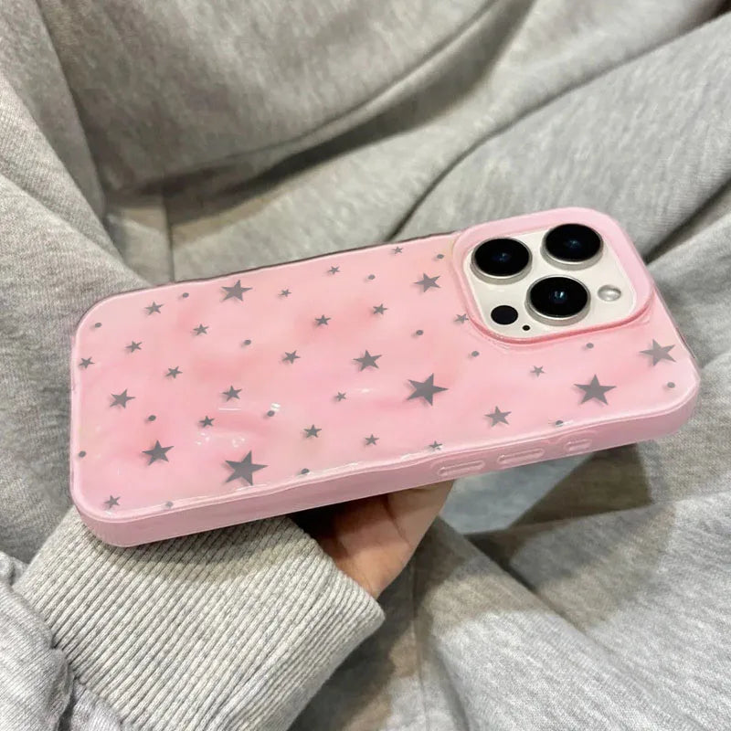 Minimalist Star Wave Texture iPhone Case