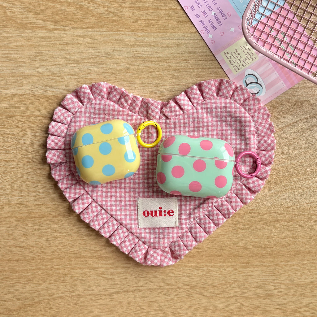 Polka Dot AirPods Case with Ring