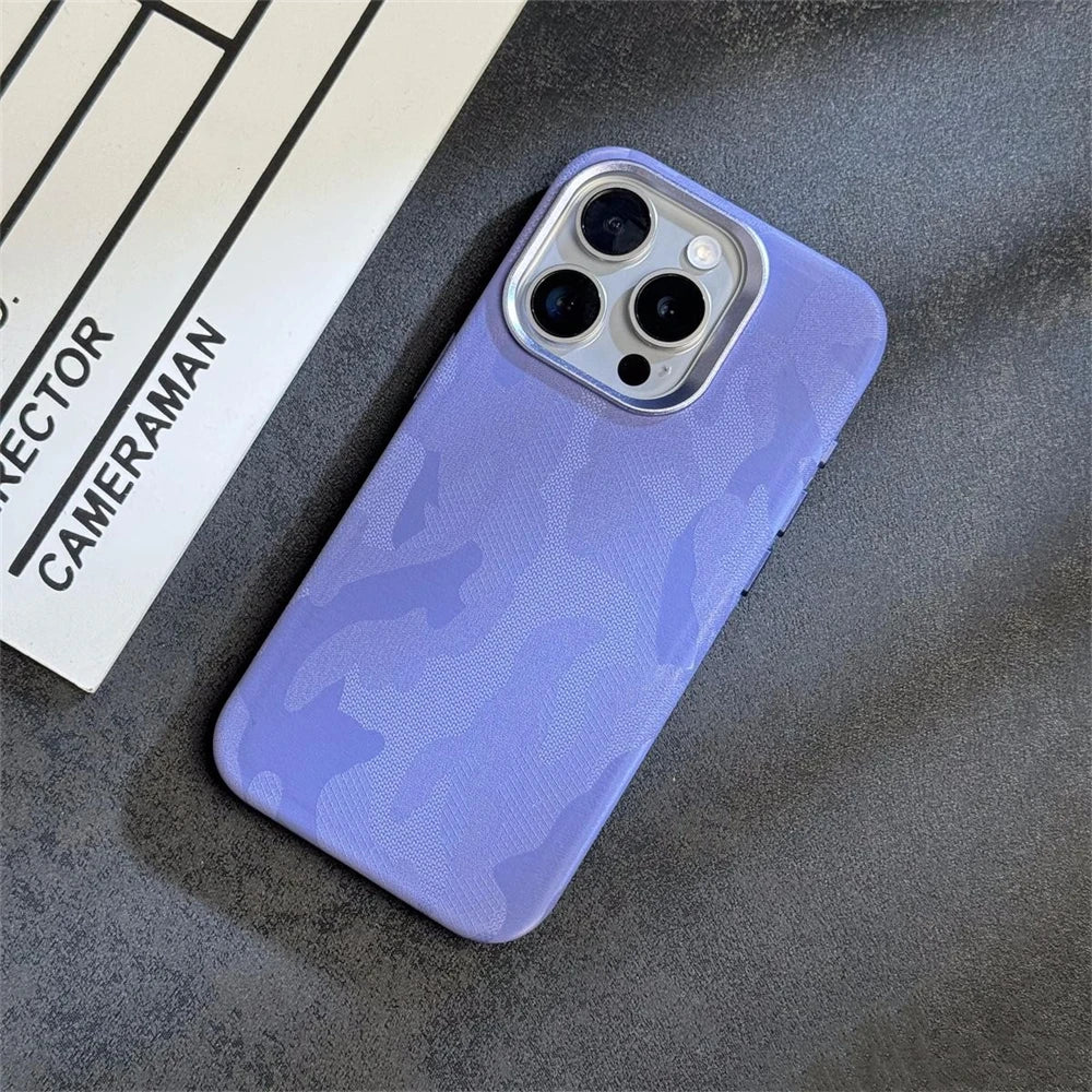 Leather Shockproof Armor Magnetic iPhone Case
