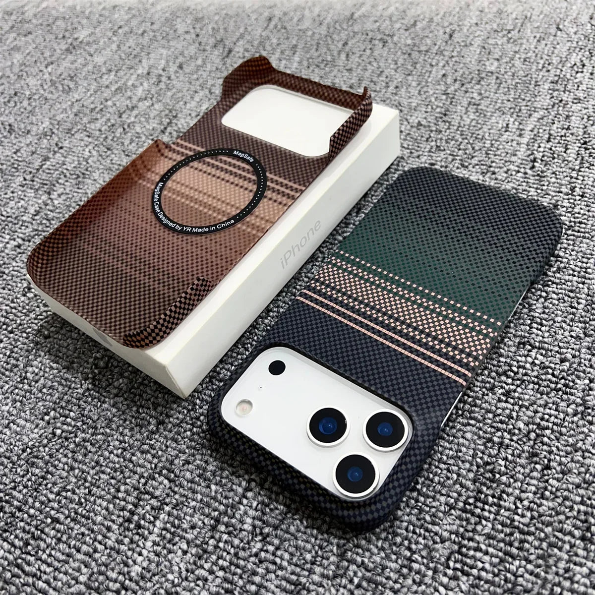 Carbon Fibre Pattern Frameless iPhone Case