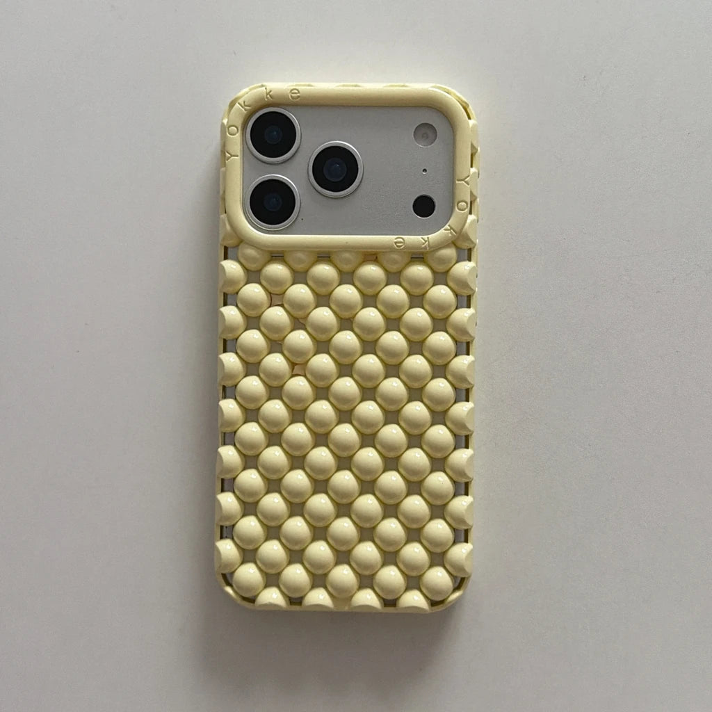 Hollow Out Pearl Round Bead Shockproof iPhone Case