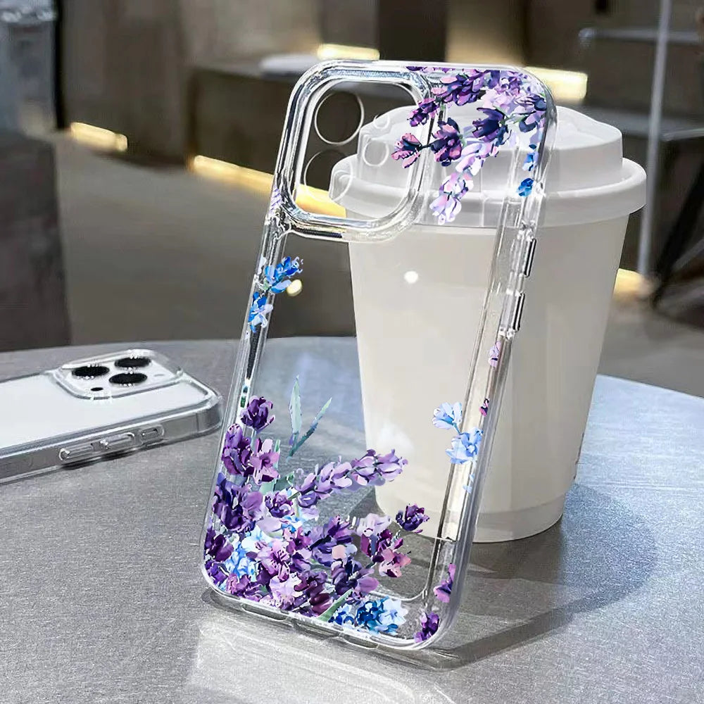 Transparent Flower iPhone Case