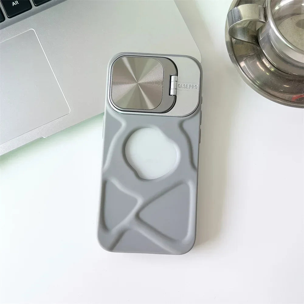Fashion Logo Hole Magnetic iPhone Case