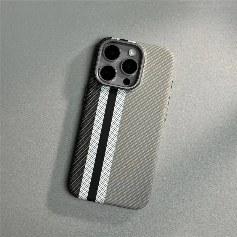 Carbon Fiber Texture 3D Relief iPhone Case