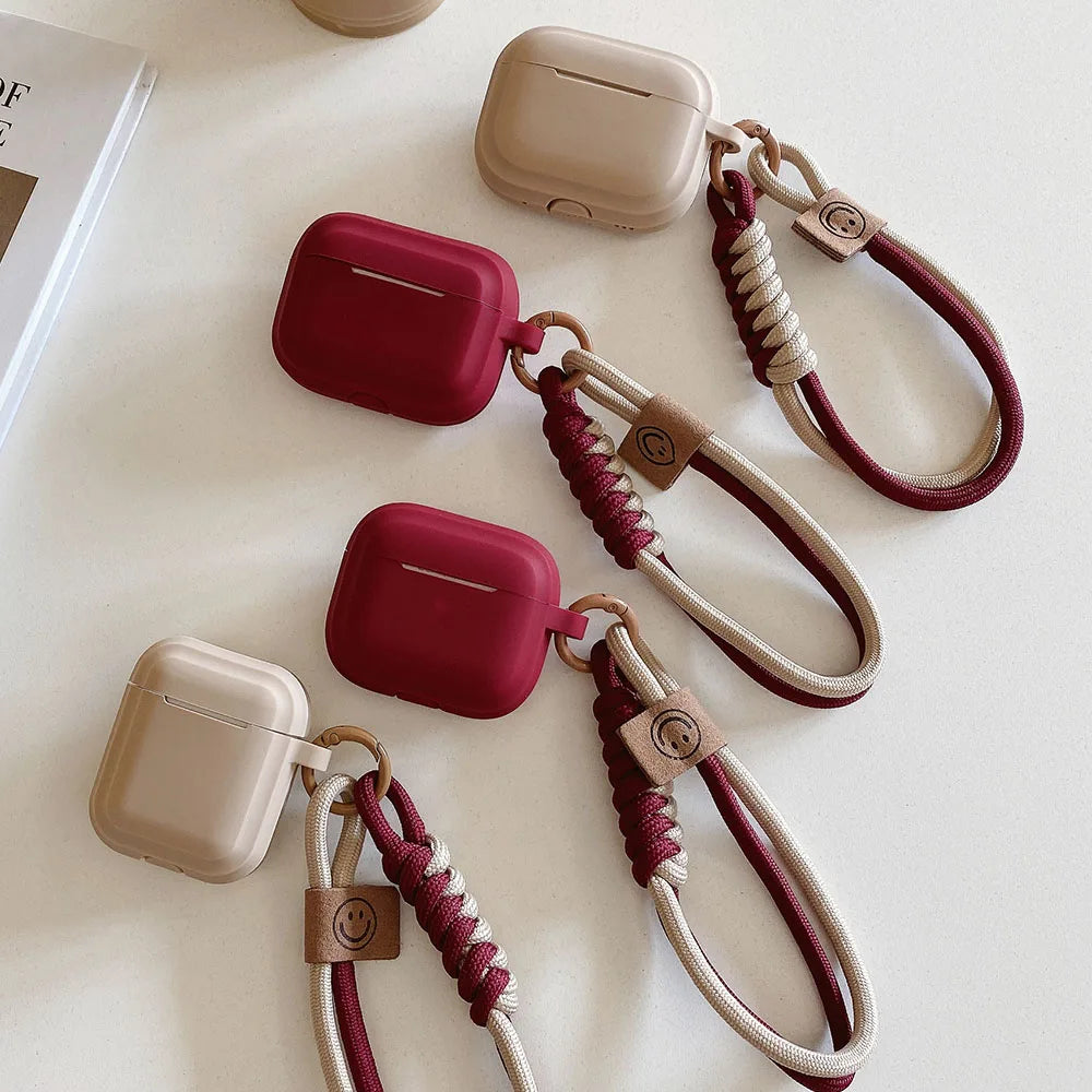 Smile AirPods Silicone Case with Hand Strap