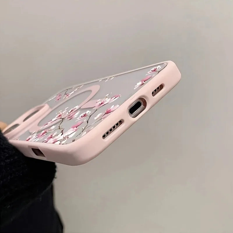 Cherry Elegant Floral Background Design Magnetic iPhone Case