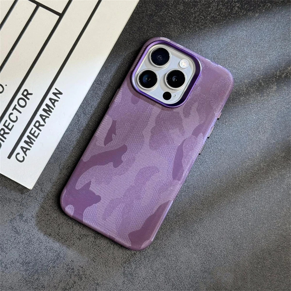 Leather Shockproof Armor Magnetic iPhone Case