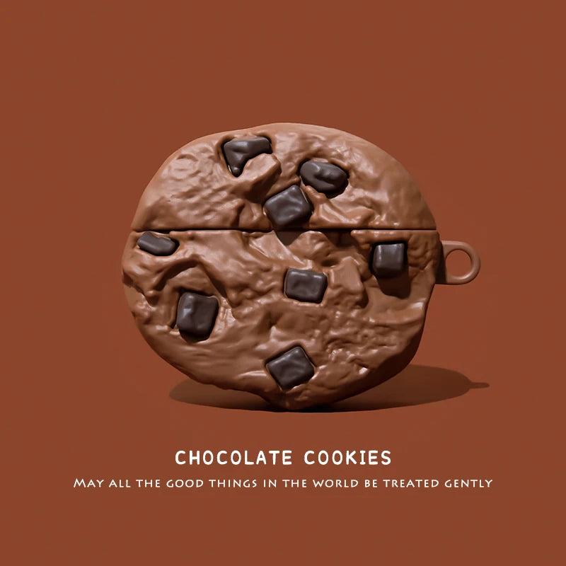3D Chocolate Cookie AirPods Case