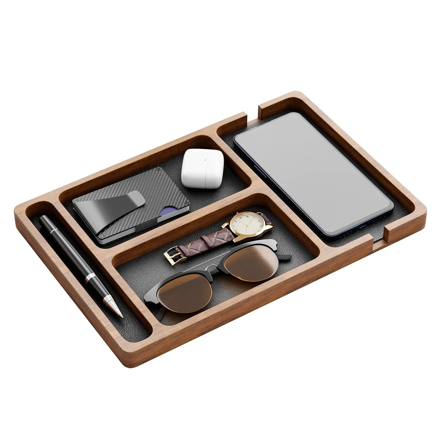 Wooden Desktop Storage Organizer Box