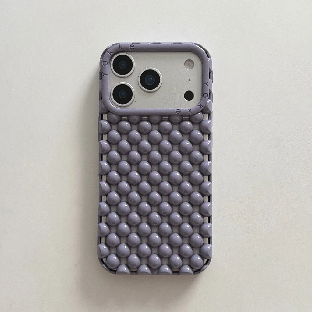 Hollow Out Pearl Round Bead Shockproof iPhone Case