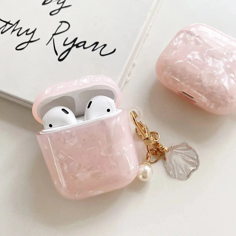 Pearl AirPods Silicone Case with Keyring
