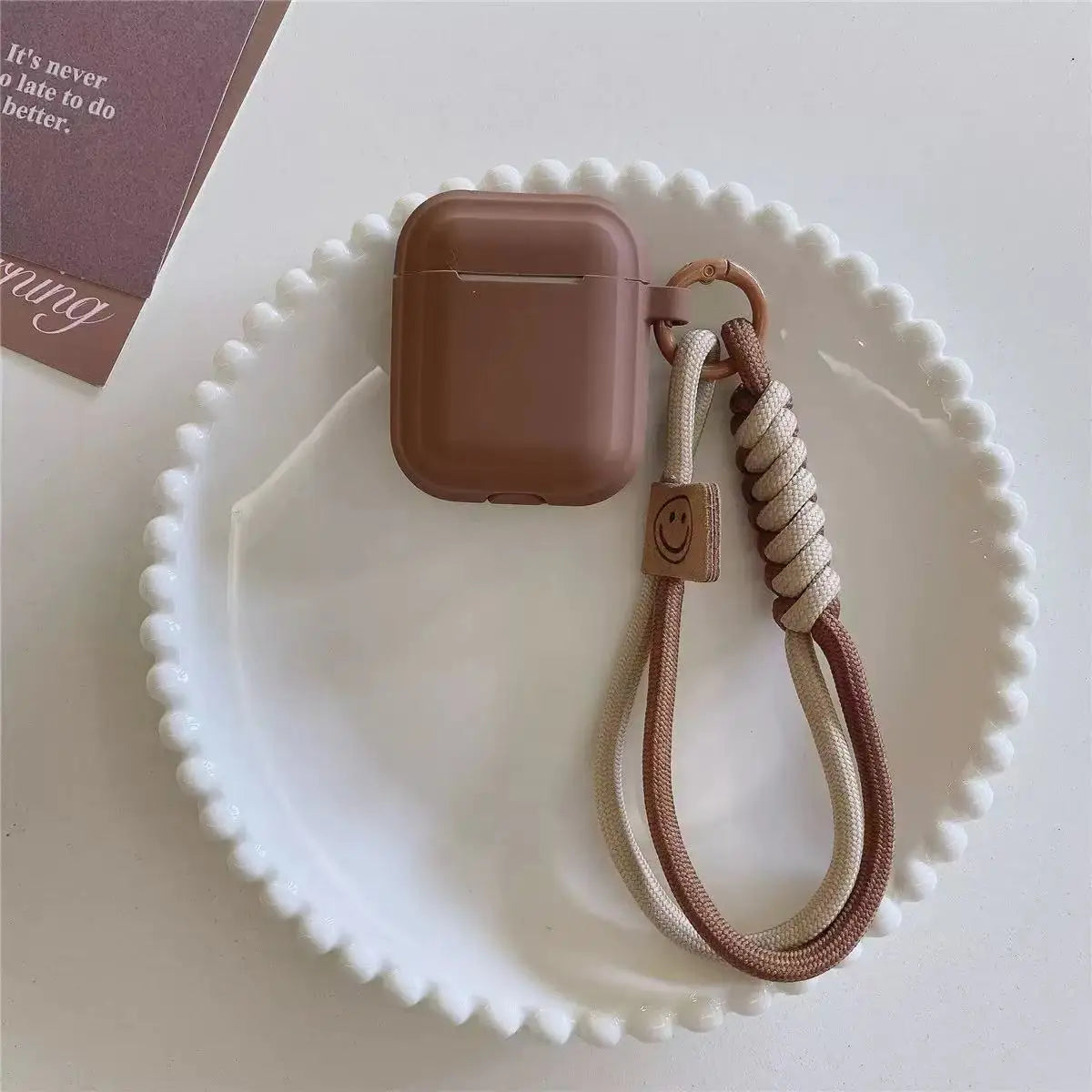 Smile Silicone AirPods Case with Hand Strap