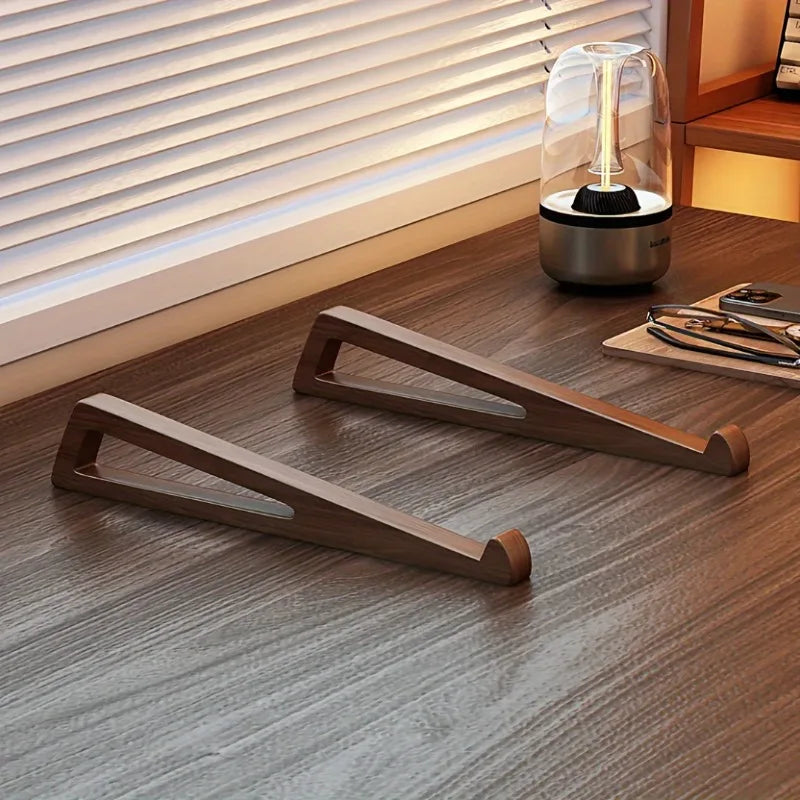 Portable Wooden Laptop Stand Foldable Ergonomic Cooling