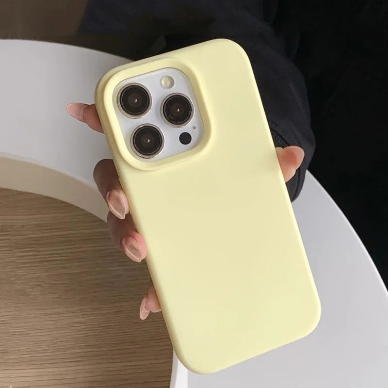 Inspired Silicone Solid Color Simple Fashion iPhone Case