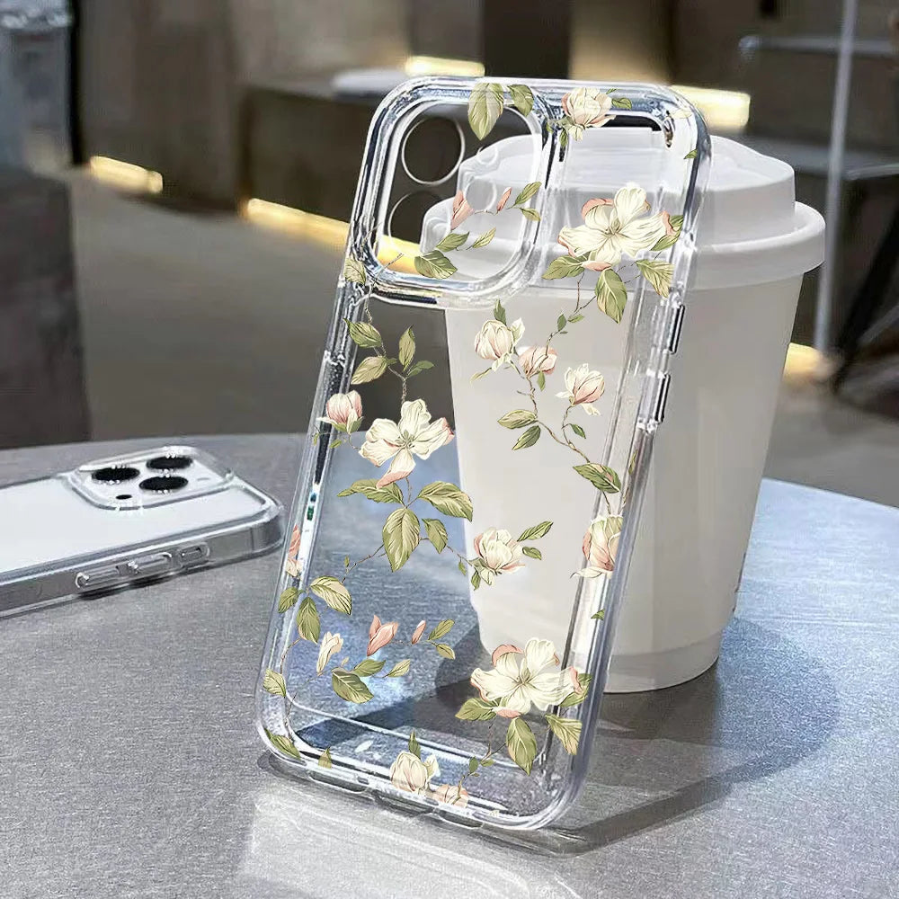 Transparent Flower iPhone Case
