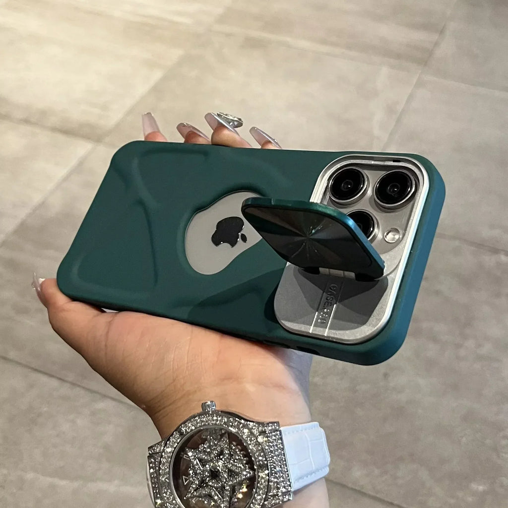Fashion Logo Hole Magnetic iPhone Case