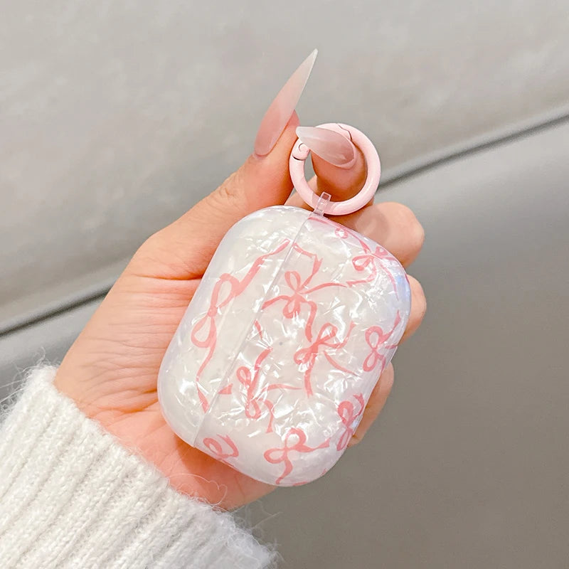 Glitter Bow AirPods Clear Case
