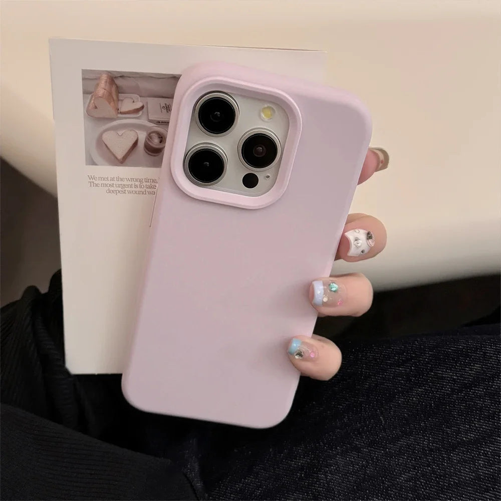 Inspired Silicone Solid Color Simple Fashion iPhone Case