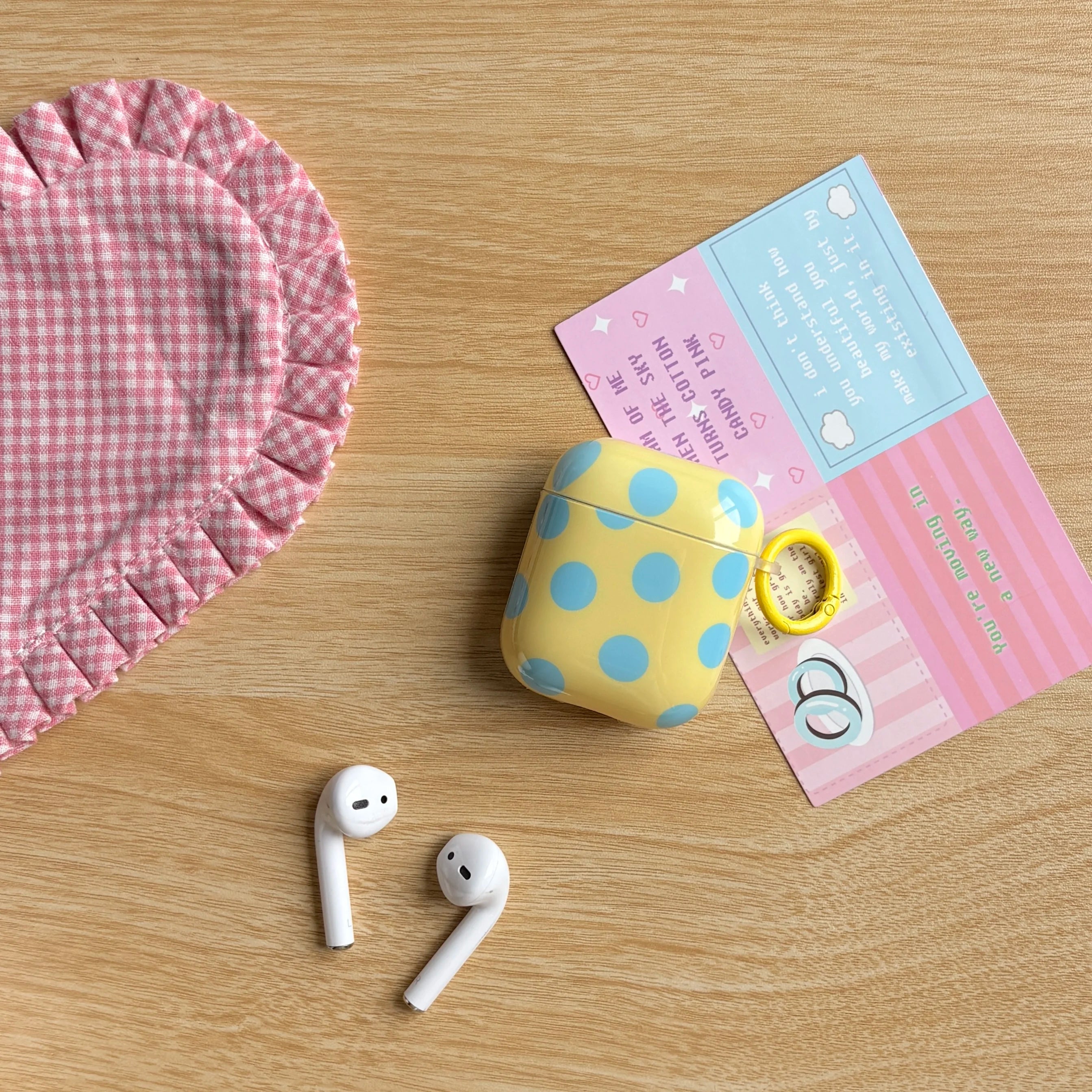 Polka Dot AirPods Case with Ring